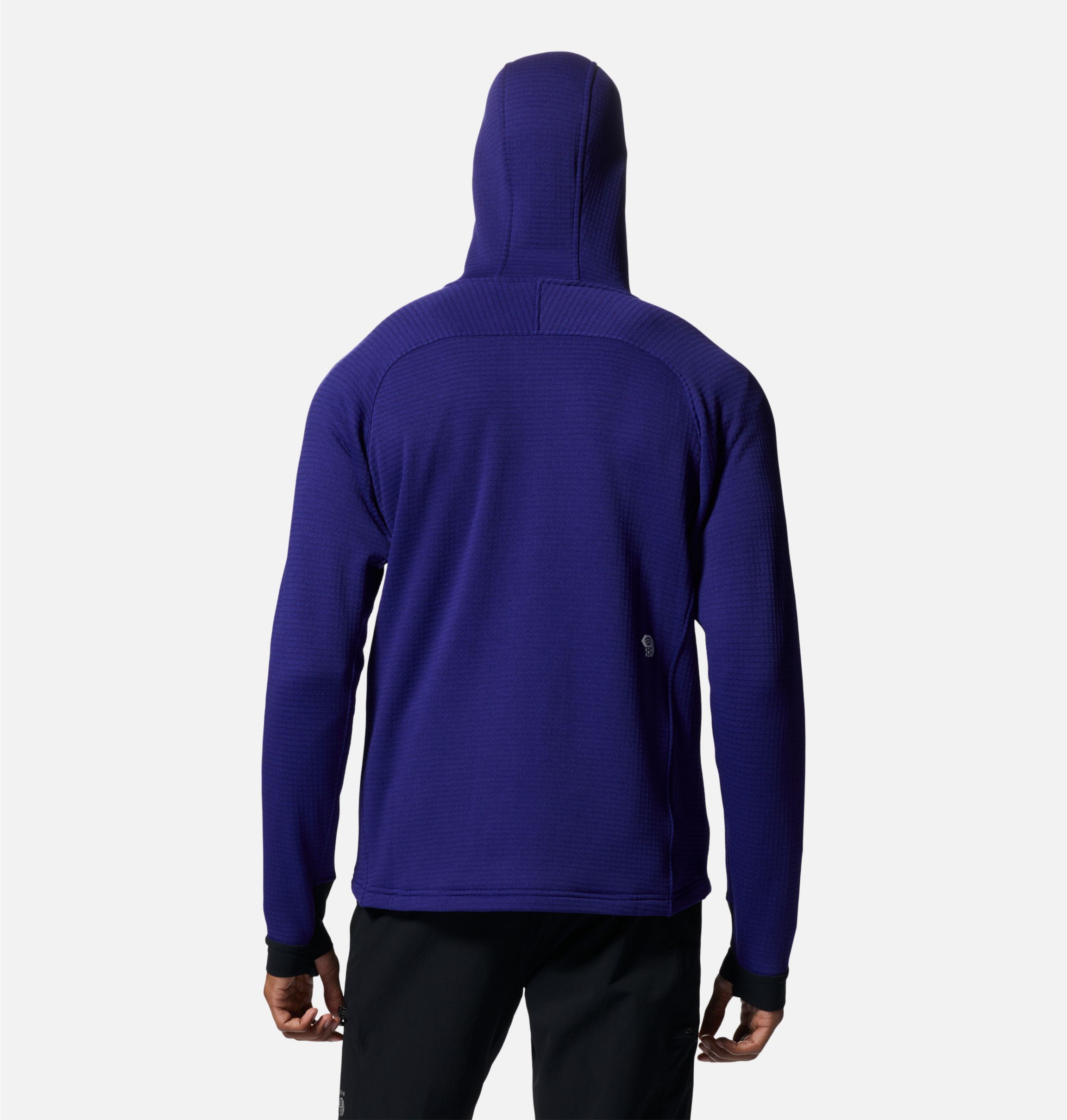 Cadet Blue Polyester/Spandex Power Grid Fleece Knit - Polartec