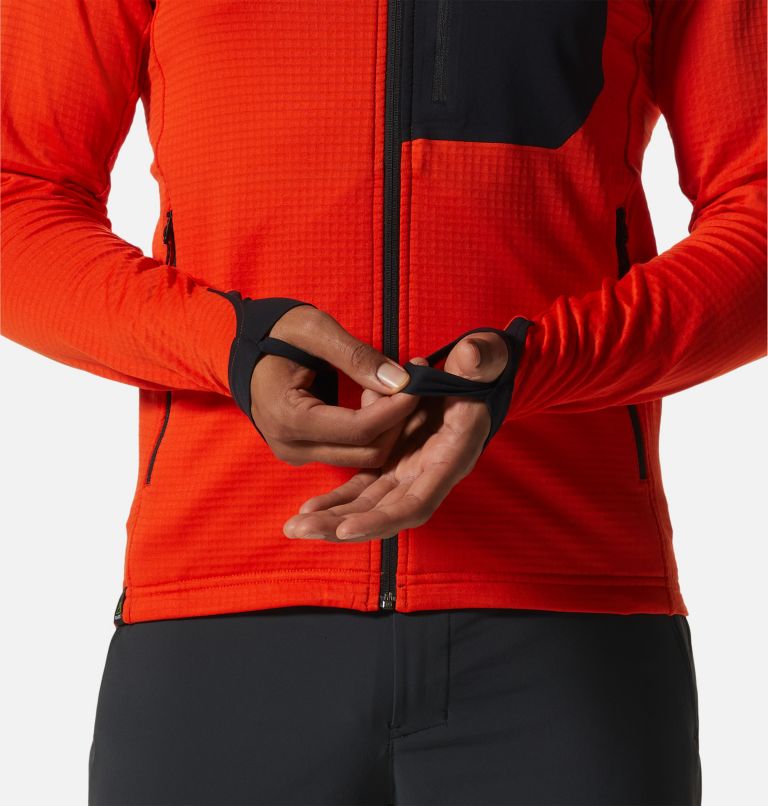 Men's Polartec® Power Grid Full Zip Hoody, Color: State Orange, image 6