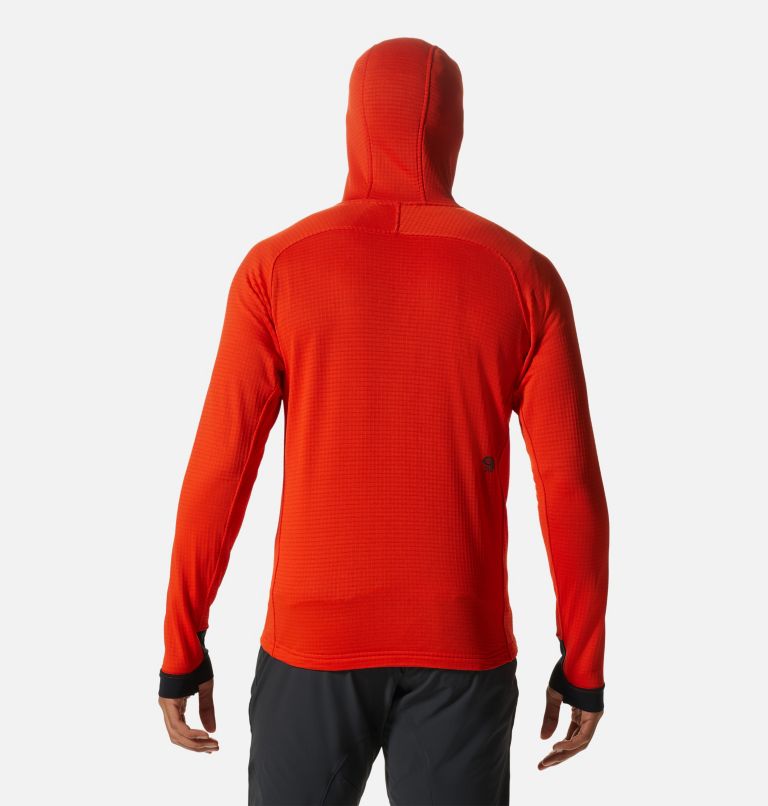 Men's Polartec® Power Grid Full Zip Hoody, Color: State Orange, image 2