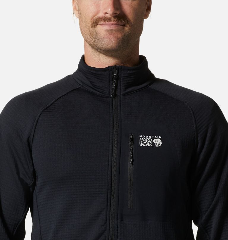 Thumbnail: Men's Polartec® Power Grid Half Zip Jacket, Color: Black, image 4
