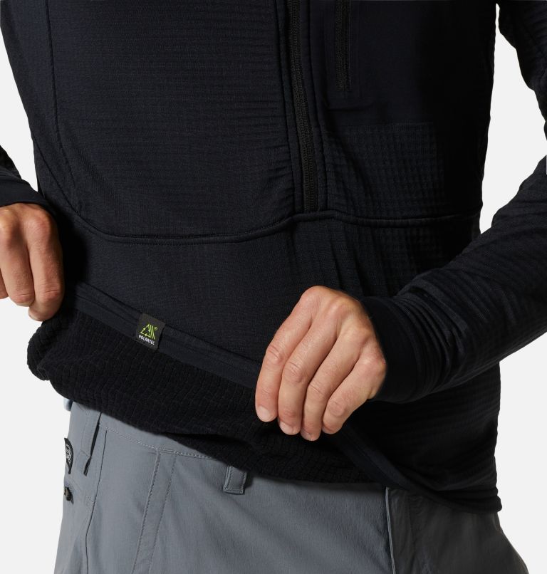 Thumbnail: Men's Polartec® Power Grid Half Zip Jacket, Color: Black, image 6