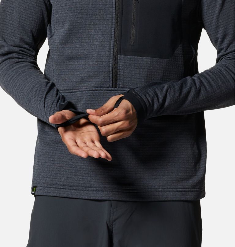 Thumbnail: Men's Polartec® Power Grid Half Zip Jacket, Color: Blue Slate Heather, image 5
