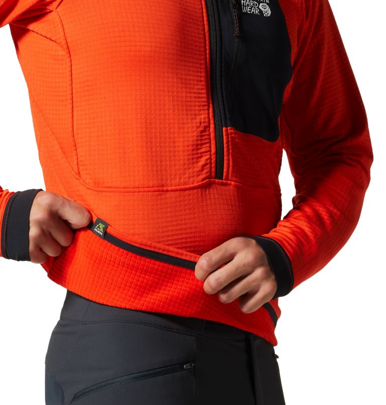 Men's Polartec® Power Grid Half Zip Jacket, Color: State Orange