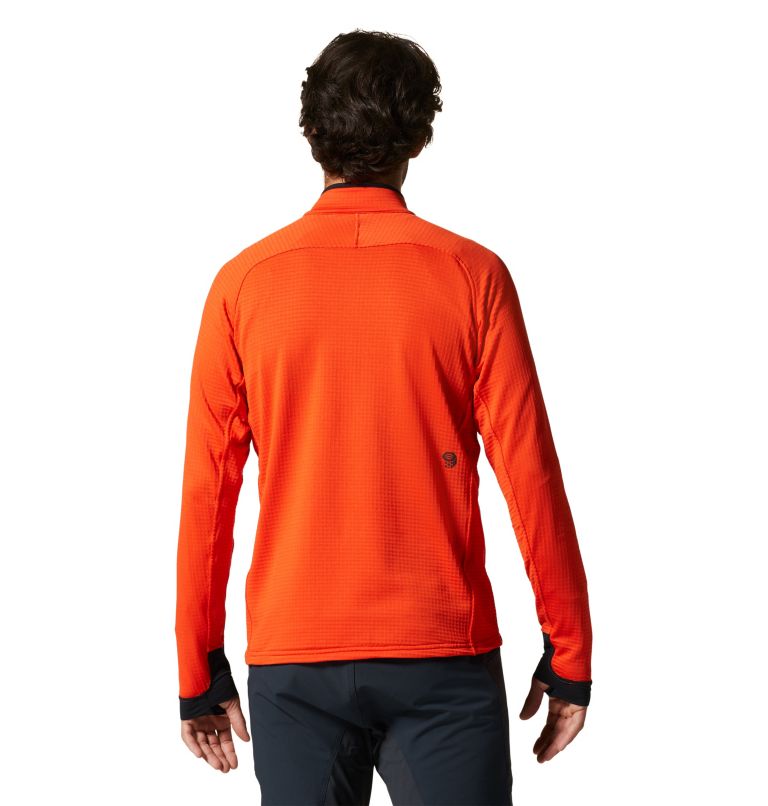 Thumbnail: Manteau à demi-fermeture éclair Polartec® Power Grid Homme, Color: State Orange, image 2