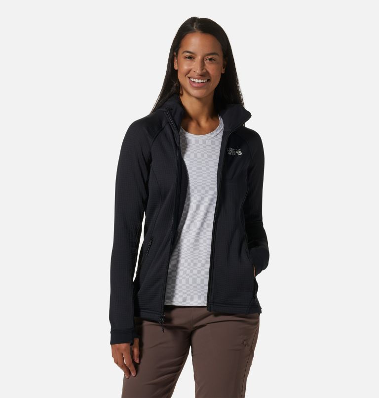 Women's Micro Lightweight Full Zip Fleece - Seal Grey