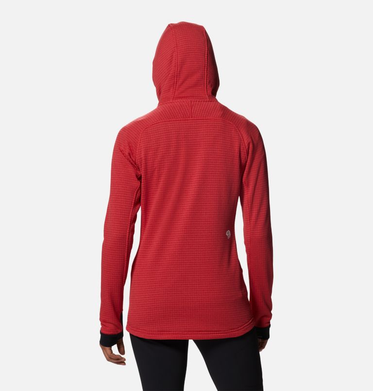 Women's Polartec® Power Grid Full Zip Hoody, Color: Alert Heather, image 2