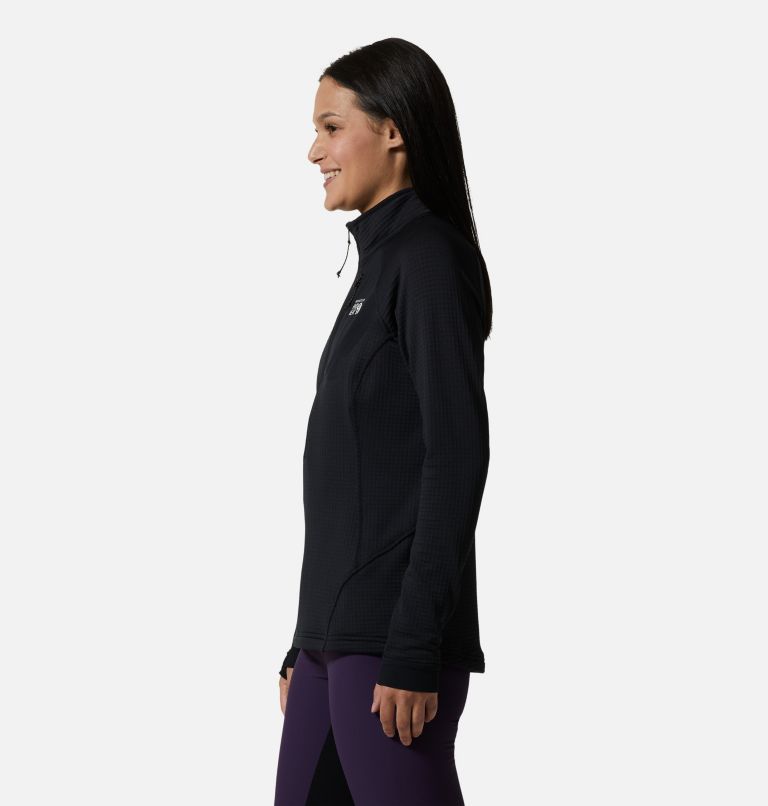 Thumbnail: Women's Polartec® Power Grid Half Zip Jacket, Color: Black, image 3