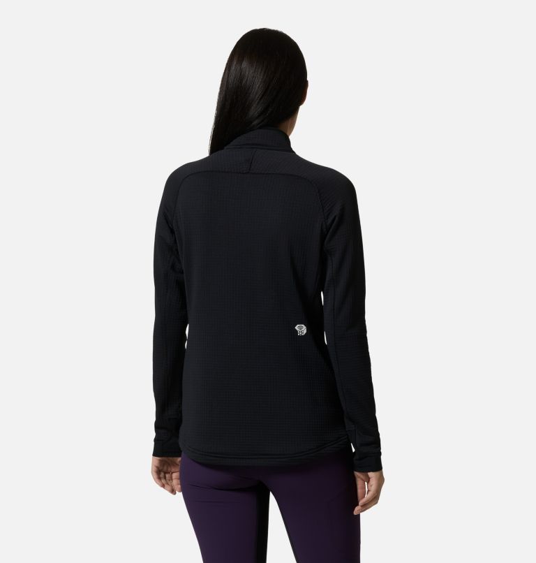 Thumbnail: Manteau à demi-fermeture éclair Polartec® Power Grid Femme, Color: Black, image 2