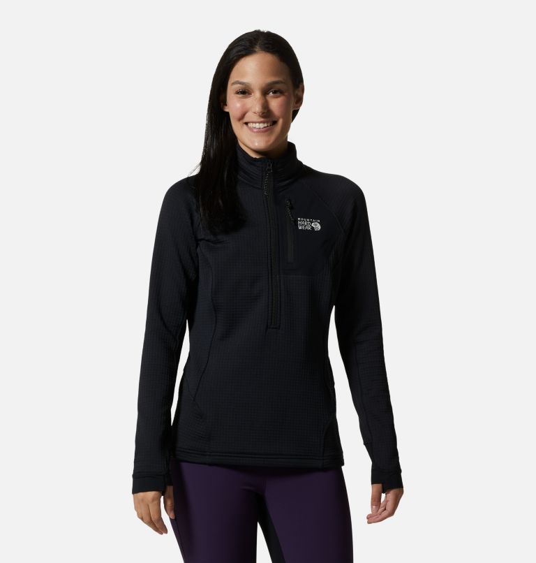 Women's Polartec® Power Grid Half Zip Jacket, Color: Black, image 1