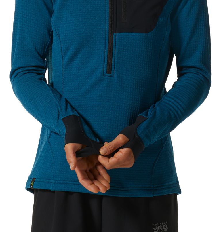 Thumbnail: Women's Polartec® Power Grid Half Zip Jacket, Color: Vinson Blue Heather, image 5