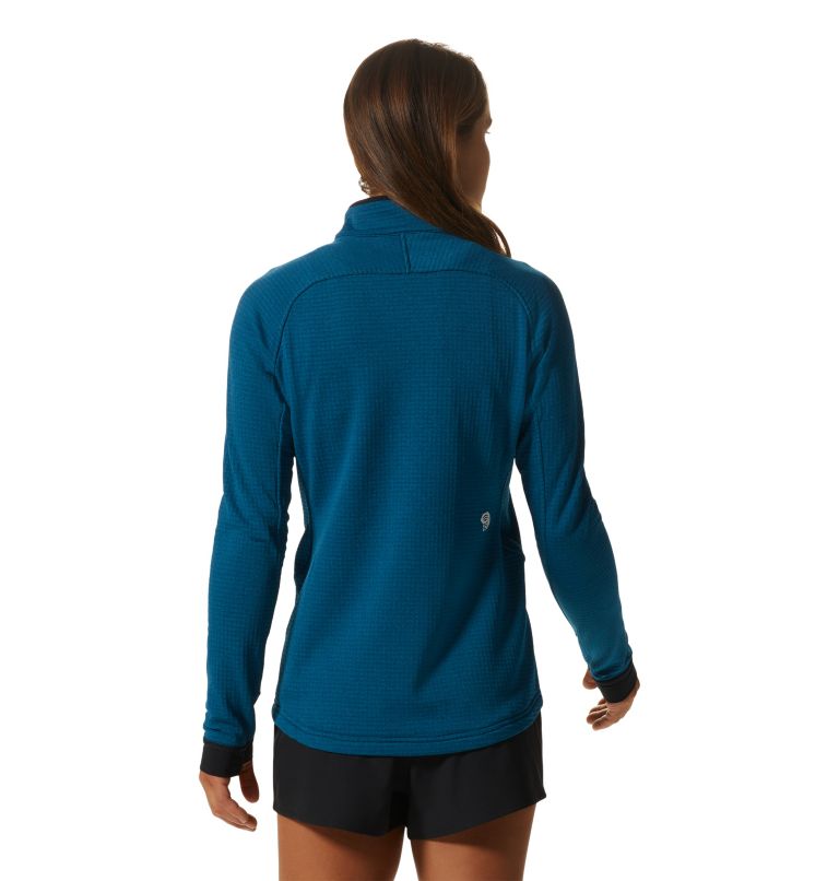 Thumbnail: Women's Polartec® Power Grid Half Zip Jacket, Color: Vinson Blue Heather, image 2