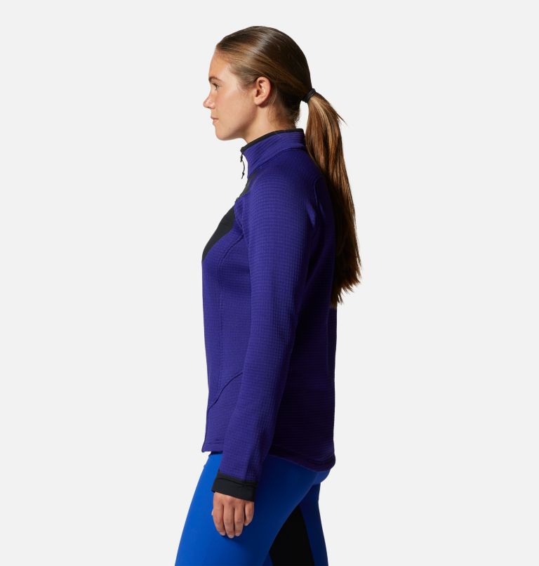 Thumbnail: Women's Polartec® Power Grid Half Zip Jacket, Color: Klein Blue Heather, image 3
