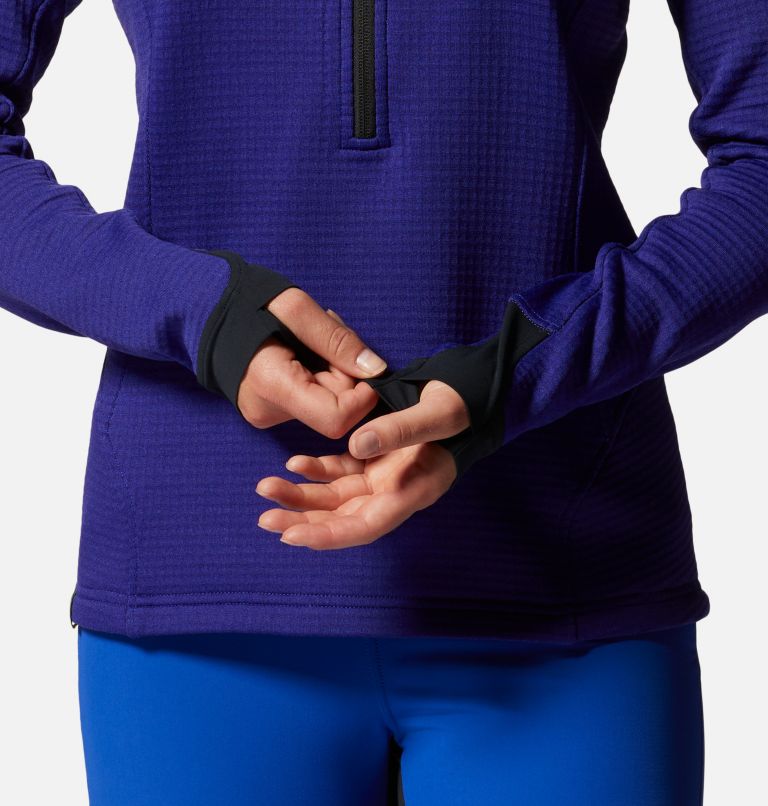Women's Polartec® Power Grid Half Zip Jacket, Color: Klein Blue Heather, image 5