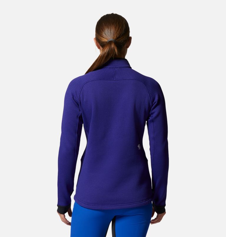 Thumbnail: Women's Polartec® Power Grid Half Zip Jacket, Color: Klein Blue Heather, image 2