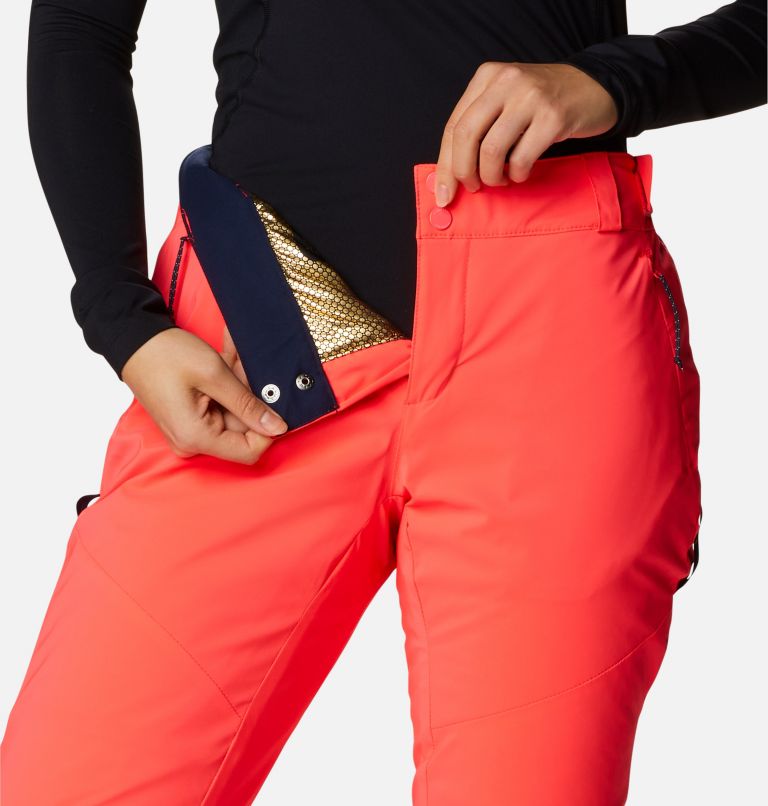Thumbnail: Women's Backslope II Insulated Ski Pants, Color: Neon Sunrise, image 6