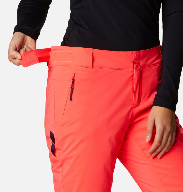 Women's Backslope II Insulated Ski Pants, Color: Neon Sunrise, image 8