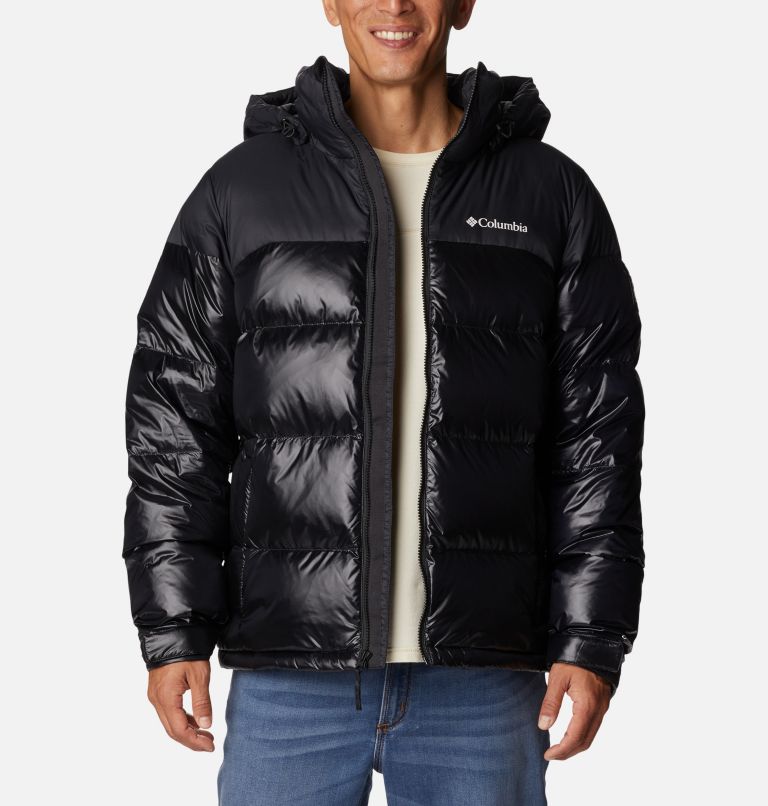 Columbia Hombre Chaqueta Acolchada Con Capucha, Black, S : : Moda