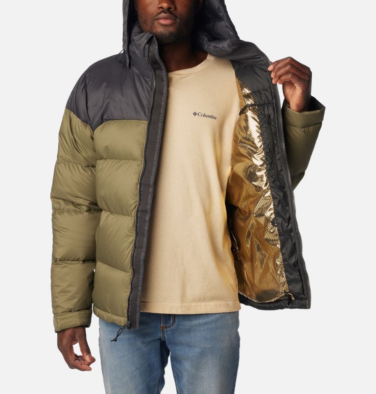 Thumbnail: Men's Bulo Point II Hooded Down Puffer Jacket, Color: Stone Green, Shark, image 5