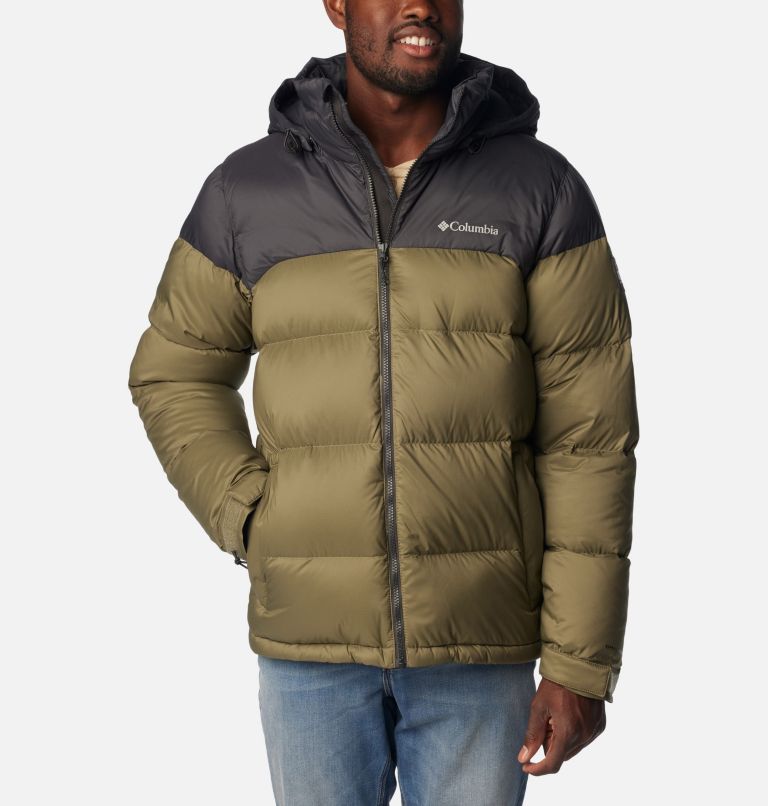 Men's Bulo Point II Hooded Down Puffer Jacket, Color: Stone Green, Shark, image 1