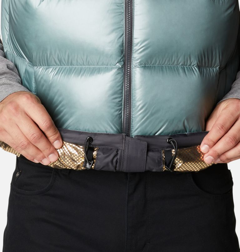 Men's Bulo Point II Down Puffer Vest, Color: Metal Shiny, Shark, image 8