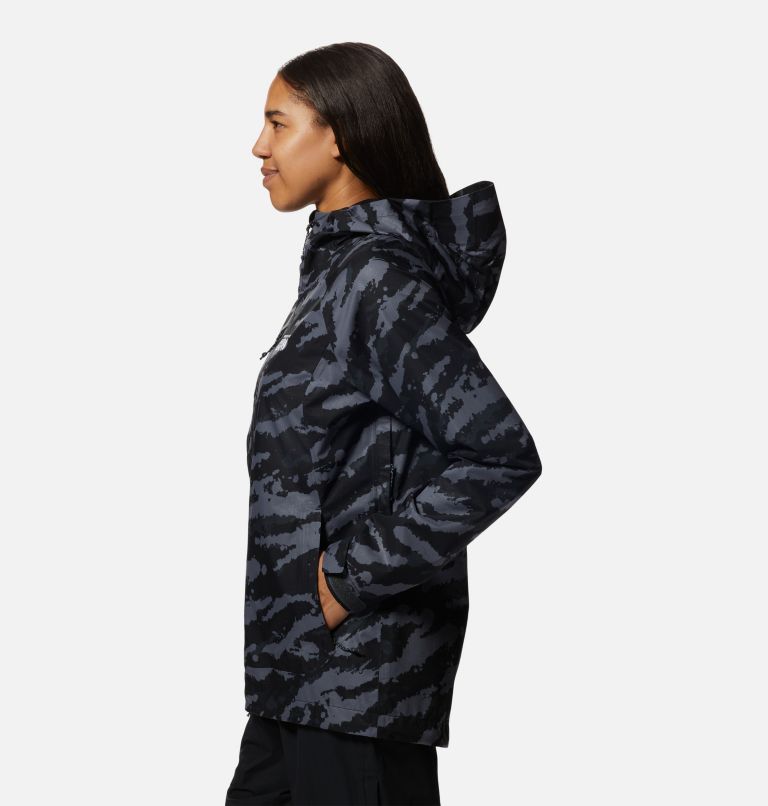 Women's Stretch Ozonic Jacket, Color: Black Paintstrokes Print, image 3