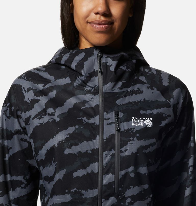 Women's Stretch Ozonic Jacket, Color: Black Paintstrokes Print, image 4