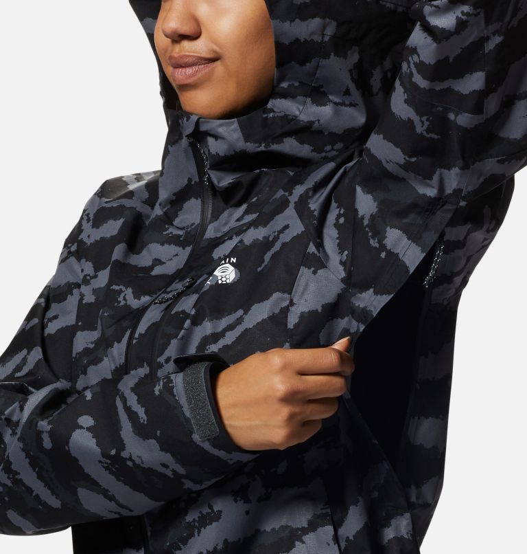Women's Stretch Ozonic Jacket, Color: Black Paintstrokes Print, image 7