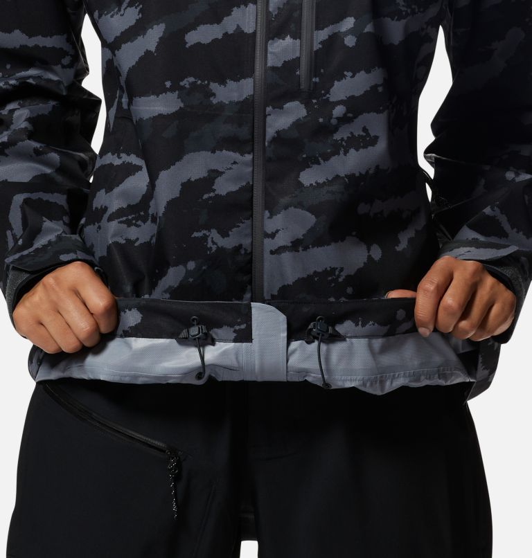 Women's Stretch Ozonic Jacket, Color: Black Paintstrokes Print, image 8