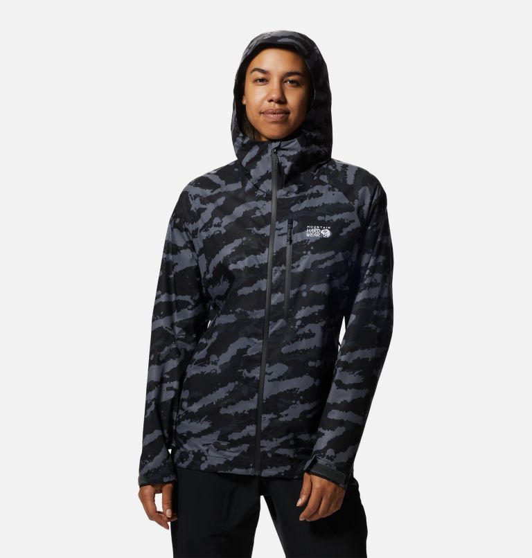 Women's Stretch Ozonic Jacket, Color: Black Paintstrokes Print, image 10