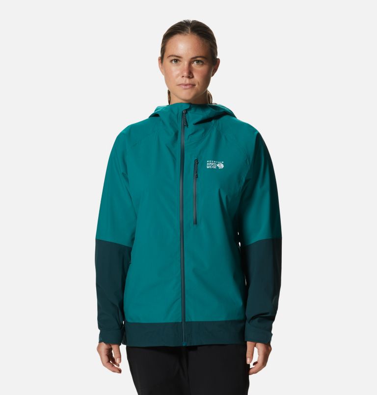 Women's Stretch Ozonic Jacket, Color: Botanic, Dark Marsh, image 1