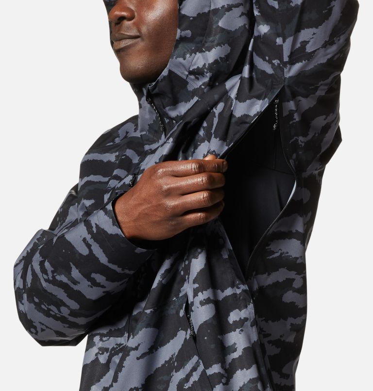 Thumbnail: Men's Stretch Ozonic Jacket, Color: Black Paintstrokes Print, image 7