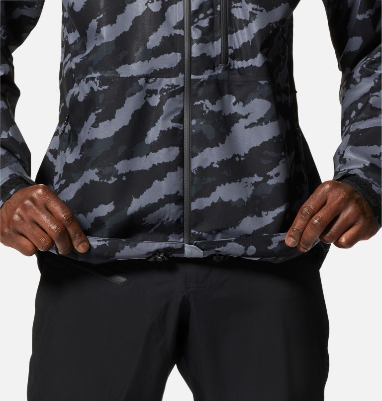 Thumbnail: Men's Stretch Ozonic Jacket, Color: Black Paintstrokes Print, image 8