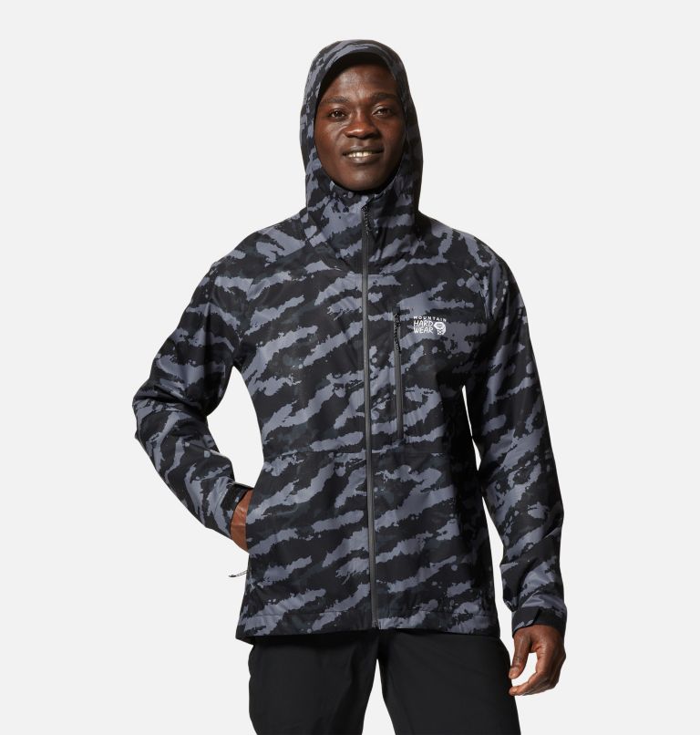 Thumbnail: Men's Stretch Ozonic Jacket, Color: Black Paintstrokes Print, image 10