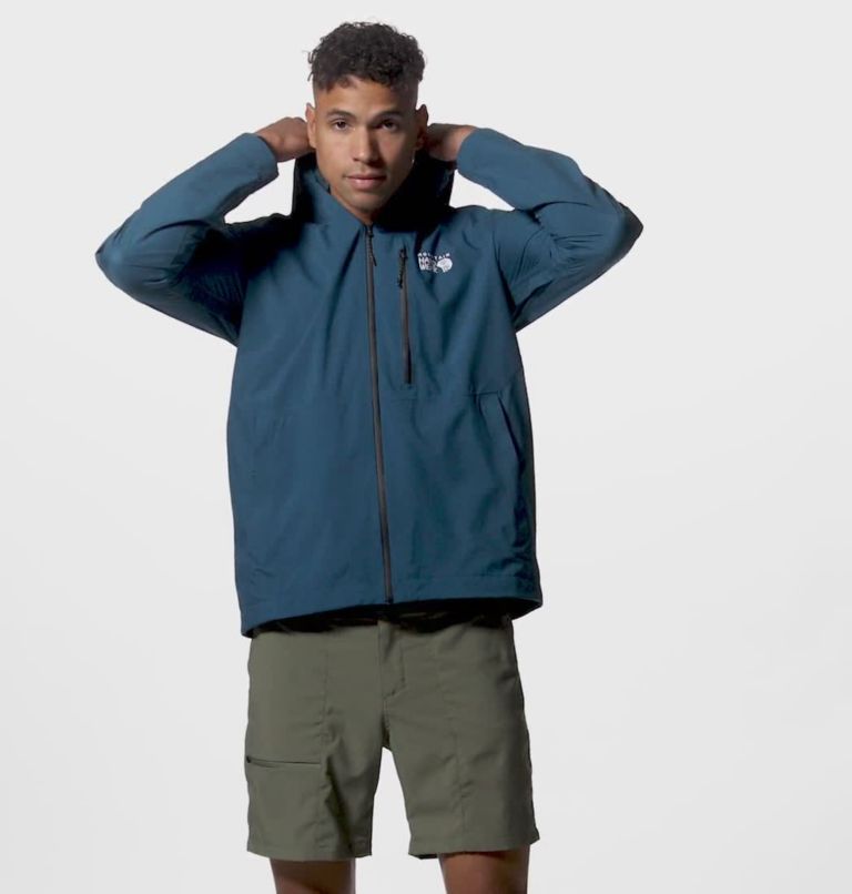 Men's Stretch Ozonic Jacket, Color: Dark Caspian