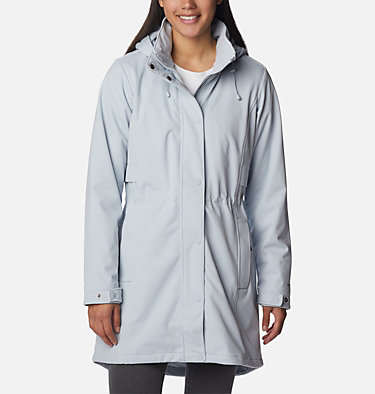 VCAOKF Rain Coats for Women Long Sleeve Plus Size Solid Outdoor Sportswear Women's Waterproof Windproof Jackets Rainproof Multicolor Drawstring Overcoats with Hood 