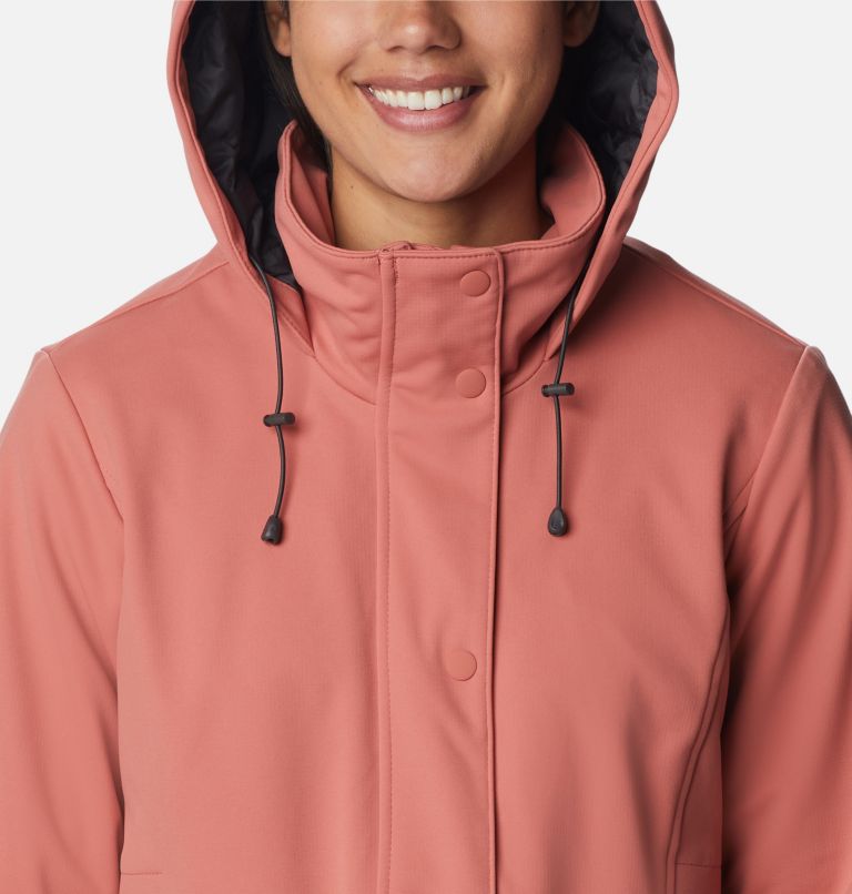 Thumbnail: Women's Stone Meadow Softshell Jacket, Color: Dark Coral, image 4