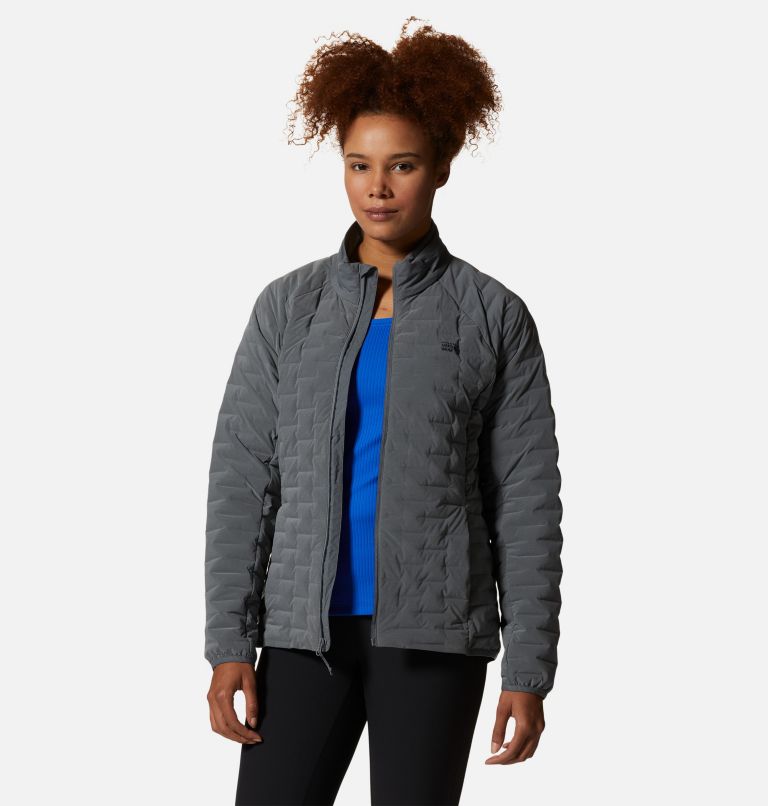 Thumbnail: Women's Stretchdown Light Jacket, Color: Foil Grey Heather, image 6