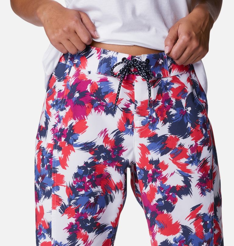 Women's Pleasant Creek Board Shorts, Color: White Typhoon Blooms Multi, image 4