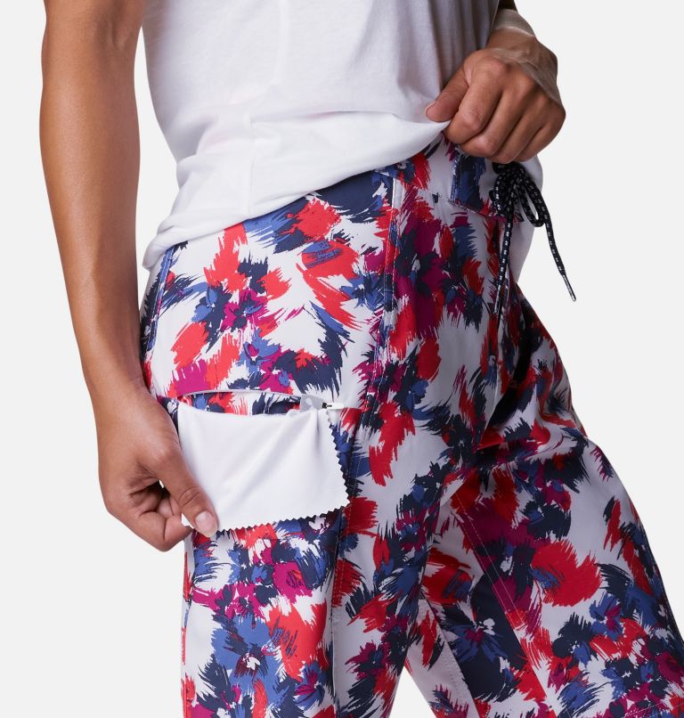 Women's Pleasant Creek Board Shorts, Color: White Typhoon Blooms Multi, image 6