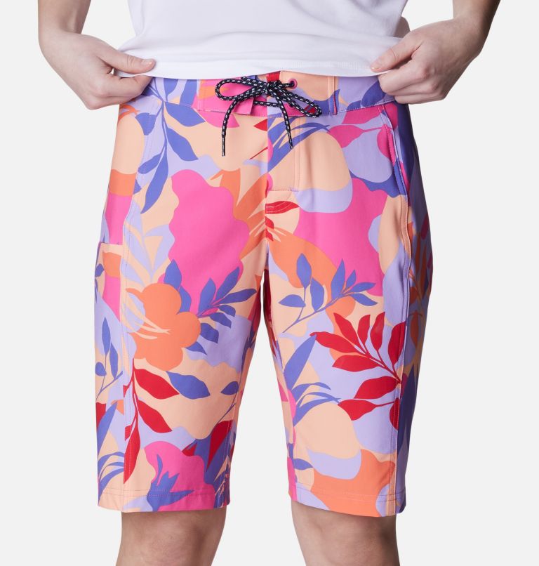 Women's Pleasant Creek Board Shorts, Color: Wild Geranium Floriated Print, image 4