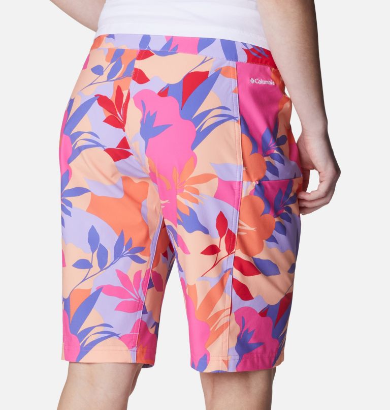 Thumbnail: Women's Pleasant Creek Board Shorts, Color: Wild Geranium Floriated Print, image 5