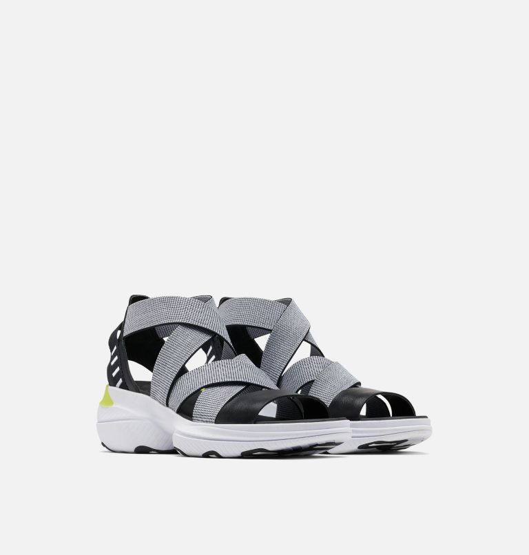 Women's Explorer Blitz Multistrap Sandal, Color: Black, White, image 2