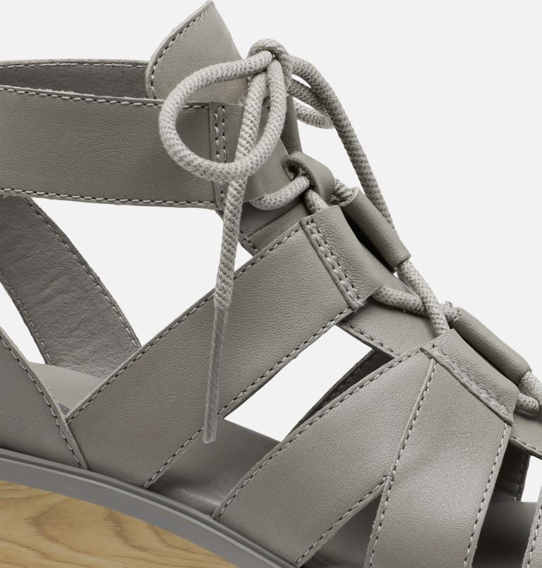 Womens gray 2025 wedge sandals