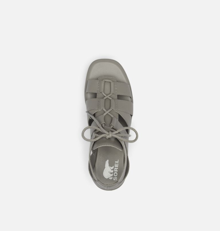 Women's Joanie III Lace-Up Wedge Sandal, Color: Chrome Grey, White