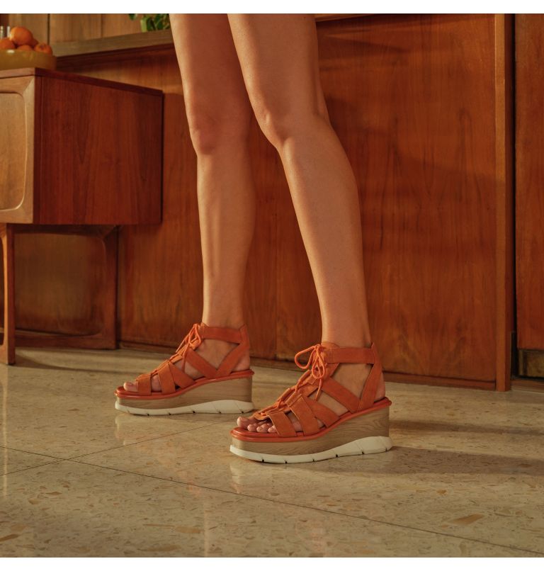 Joanie III Lace-Up Wedge Sandale für Frauen, Color: Desert Sun, Chalk, image 11