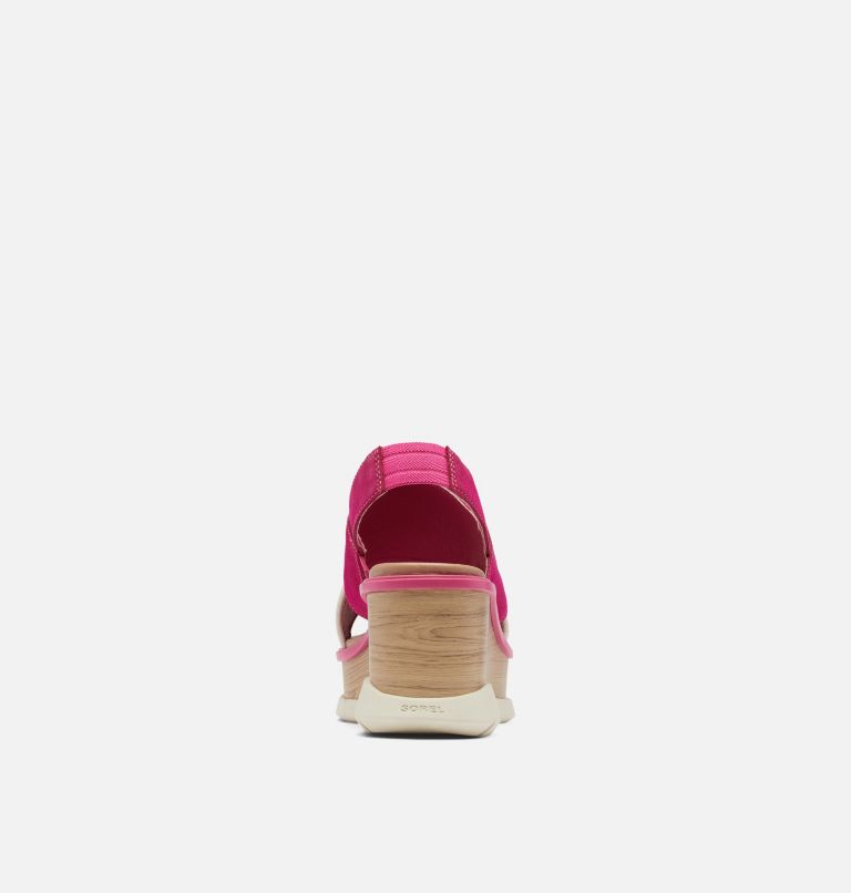 Thumbnail: Sandale plate compensée à bride arrière Joanie III pour femme, Color: Fuchsia Fizz, Chalk, image 3