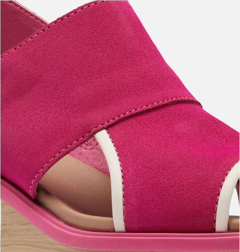 Thumbnail: Sandale plate compensée à bride arrière Joanie III pour femme, Color: Fuchsia Fizz, Chalk, image 8