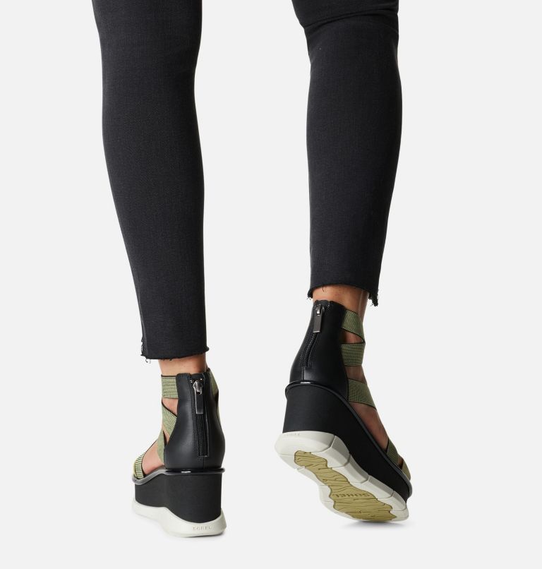Women's Joanie III Sport Strap Wedge Sandal, Color: Olive Shade, Black, image 8