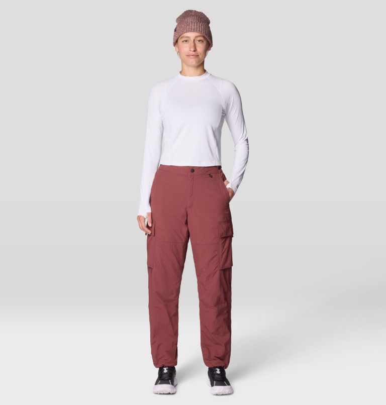 Women's Crater Lake Long Sleeve Crop, Color: Fogbank, image 2