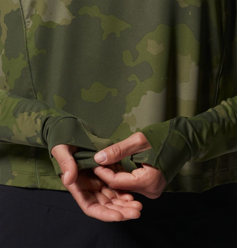 Crater Lake Long Sleeve Crop | 348 | XS, Color: Surplus Green Pines Camo, image 5